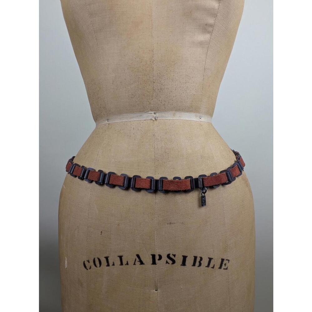 1970's YSL yves saint laurent suede metal belt